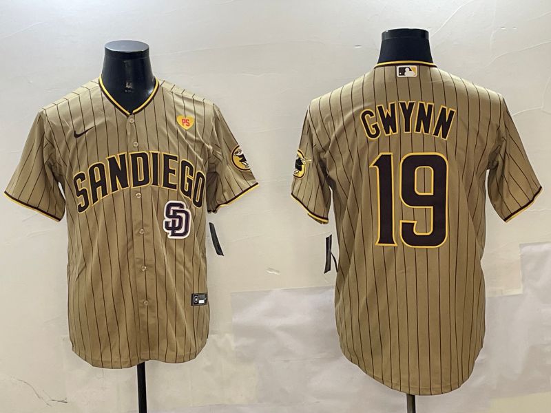 Men San Diego Padres #19 Gwynn Brown Stripe Game 2025 Nike MLB Jersey style 14